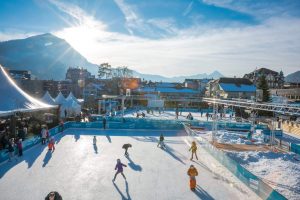 Ice skating in Interlaken Switzerland