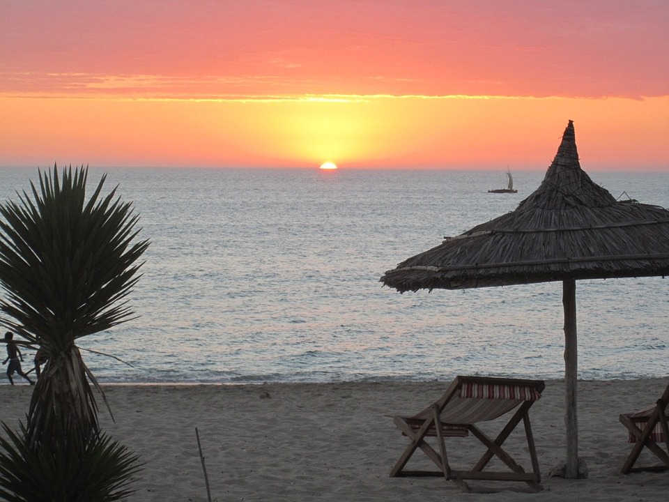 Enjoy a peaceful sunset on the beaches of Madagascar.