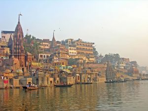 Temples on the Ganges River in Varanasi