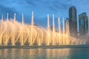 Dubai Fountain-dusk