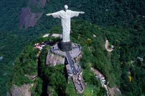 Cristo Redentor statue atop Brazil's Mt. Corcovado.