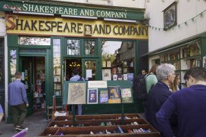 Front of Shakespeare and Company bookstore