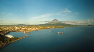 Mayon Volcano and Legazpi Port