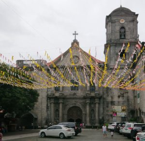 San Agustin Church of Intramuros with paper streamers.