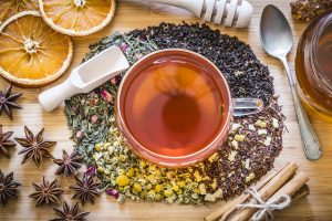 traditional arabic tea includes chamomile, anise, sage, and more.