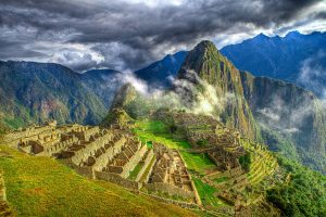 Machu Picchu in Peru-cloudy sky