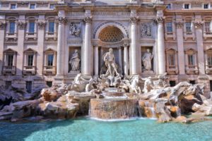 the iconic trevi fountain in rome italy, the film location of eat pray love.