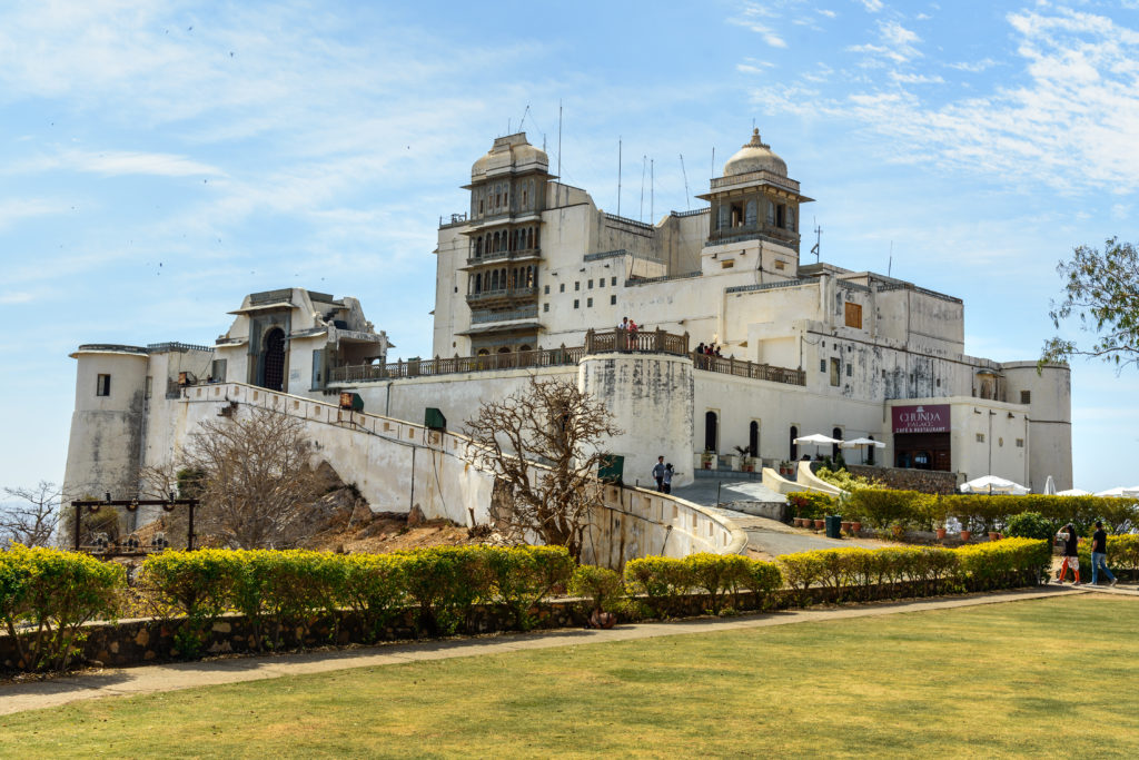 The Monsoon Palace or Sajjan Garh Palace sits on a the hill in Udaipur, India. The building was lent out for one of James Bond film locations.
