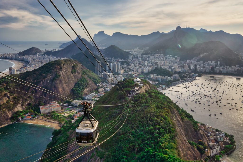 A recognizable scenery in Brazil which was used in the James Bond film locations while running.