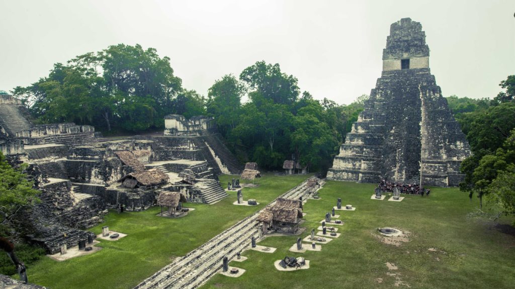 The beautiful ruins in tikal, Guatemala, which was a movie destination for the James Bond film locations.