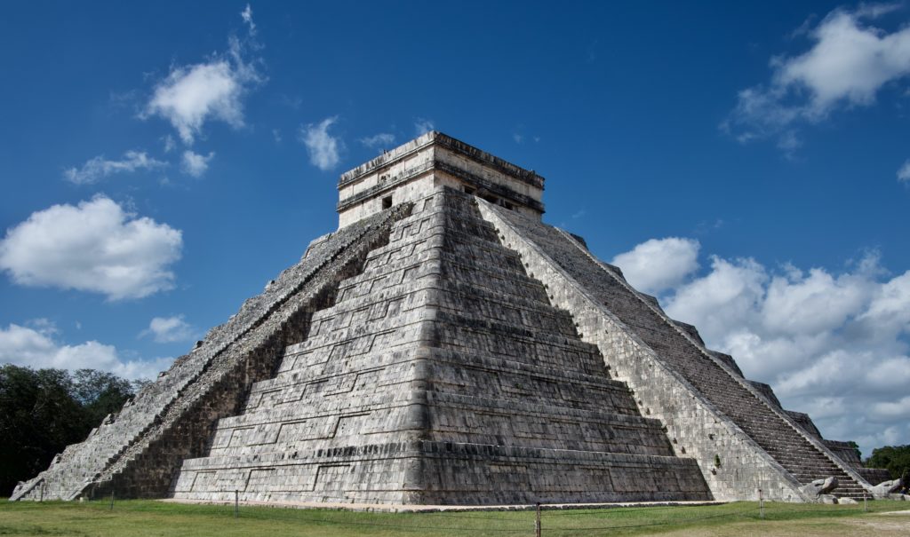This image of the Chichen Itza Mayan pyramid in Mexico is featured in the Jaya Travel & Tours blog article, "Where to Observe the Autumn Equinox," which describes the best spots to see the autumn equinox.
