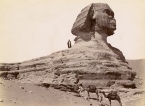 Featured in the blog Best Destinations for History by Jaya Travel & Tours, this is a historical image of people at the Sphinx in Egypt.