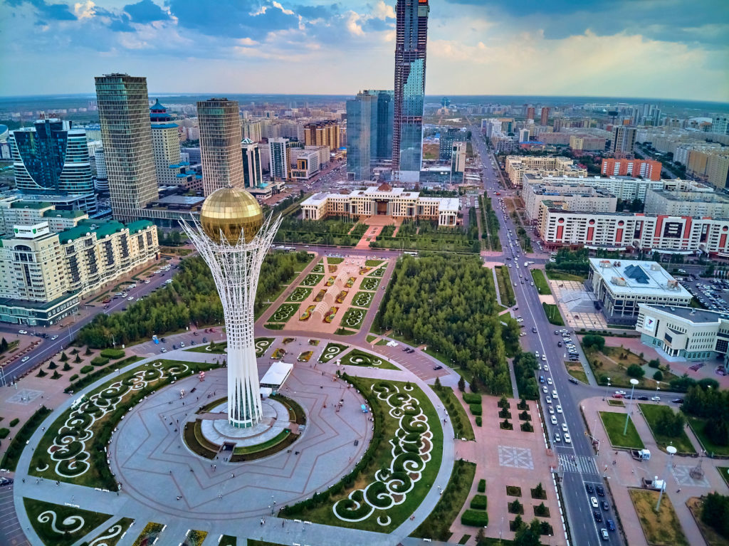 Featured in futuristic Cities for Vacation by Jaya Travel & Tours, this image of Astana, Kazakhstan shows the bright city skyline and exotic architecture.