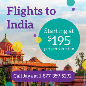 Flights to India with Jaya Travel and Tours
