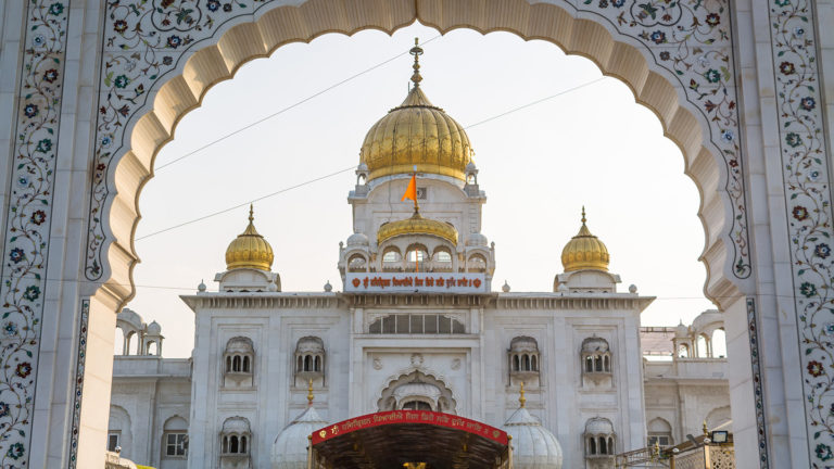 The Gurudwara Bangla Sahib Sikh gurdwara in Delhi, India on Jaya Travel & Tours Gurudwara Sikh Pilgrimage tour.