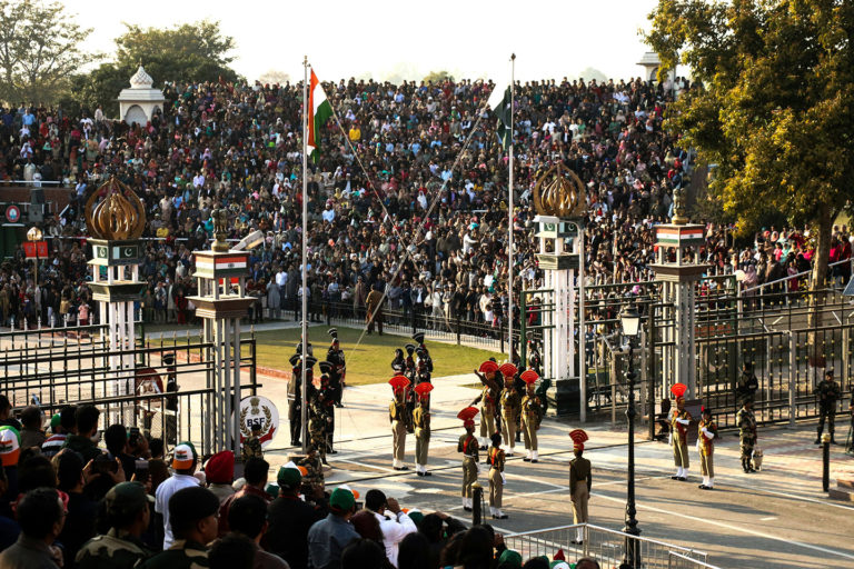 The Wagah Border in Amritsar, Punjab, India on Jaya Travel & Tours Gurudwara Sikh Pilgrimage tour.