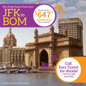 Flight to New York to Mumbai Web Banner