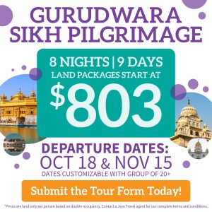 Gurudwara Sikh Pilgrimage - 8 nights & 9 days - landing packages start at $803.