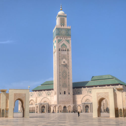 A breathtaking tour of the exterior of the Hassan II Mosque in Casablanca, Morocco with Jaya Travel & Tours.